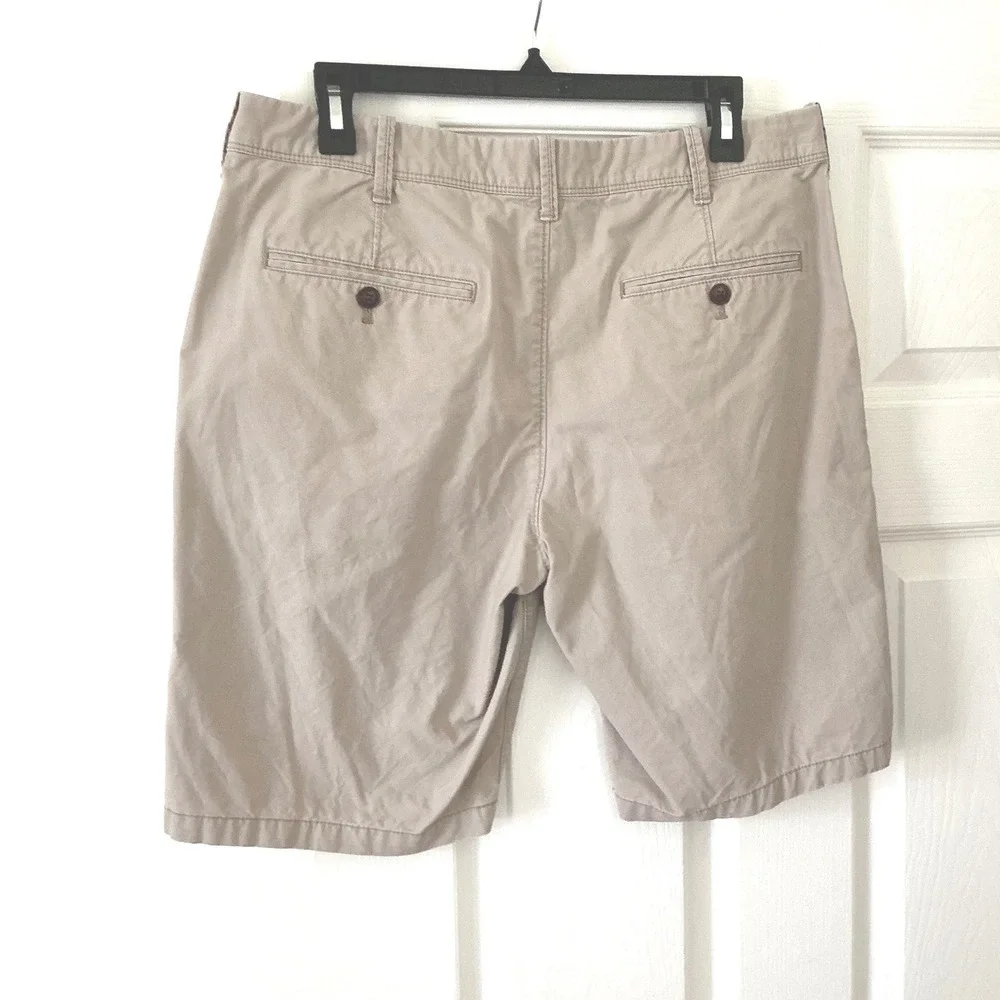 Express Mens Classic Fit Chino Shorts Tan‎ Khaki Cotton Size 31 Summer Casual